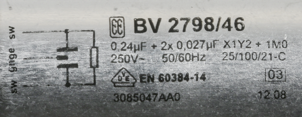 00043806 Kondenzátor Bosch | Siemens