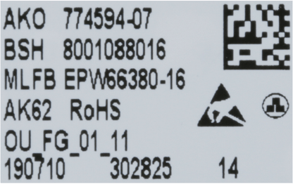 10027161 Ovládací modul naprogramovaný Bosch | Siemens